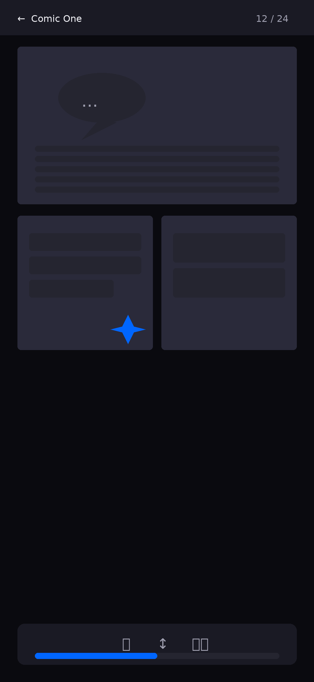 Reader screen